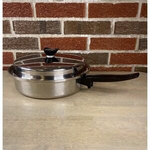 Maxam 18/8 3-Ply Stainless Steel 10 Inch Skillet With Lid USA‎
